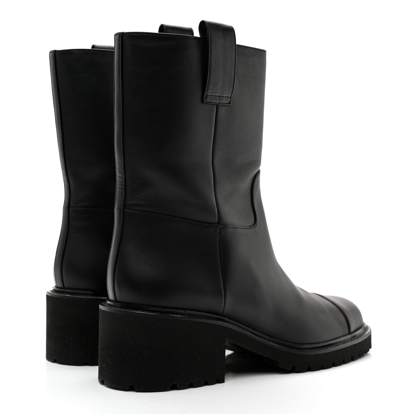 Calfskin CC Ankle Boots 40 Black