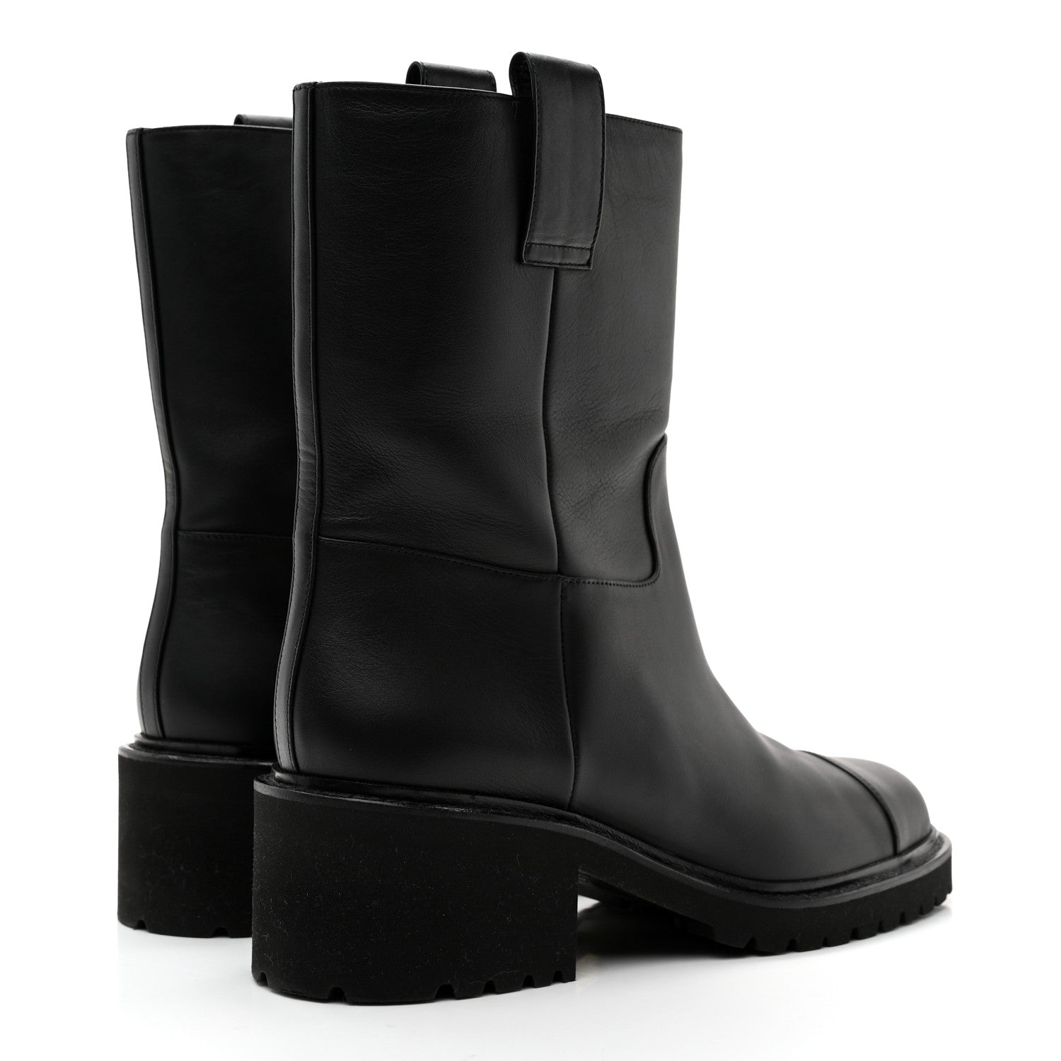 Chanel Calfskin CC Ankle Boots 40 Black 4 of 12