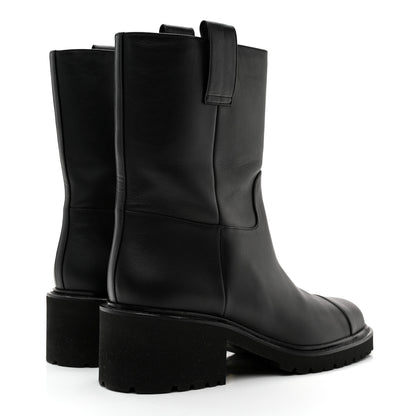 Chanel Calfskin CC Ankle Boots 40 Black 4 of 12
