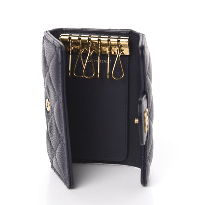 Chanel Caviar Quilted 6 Key Holder Blue 4 of 7