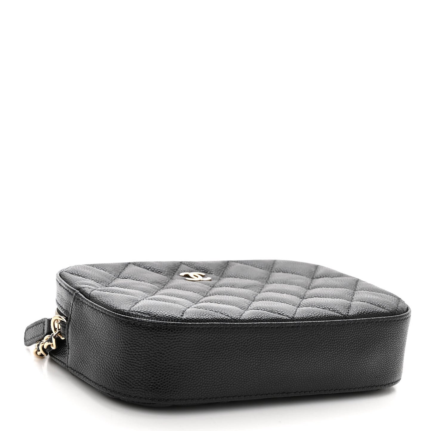 Caviar Quilted Vanity With Chain Black