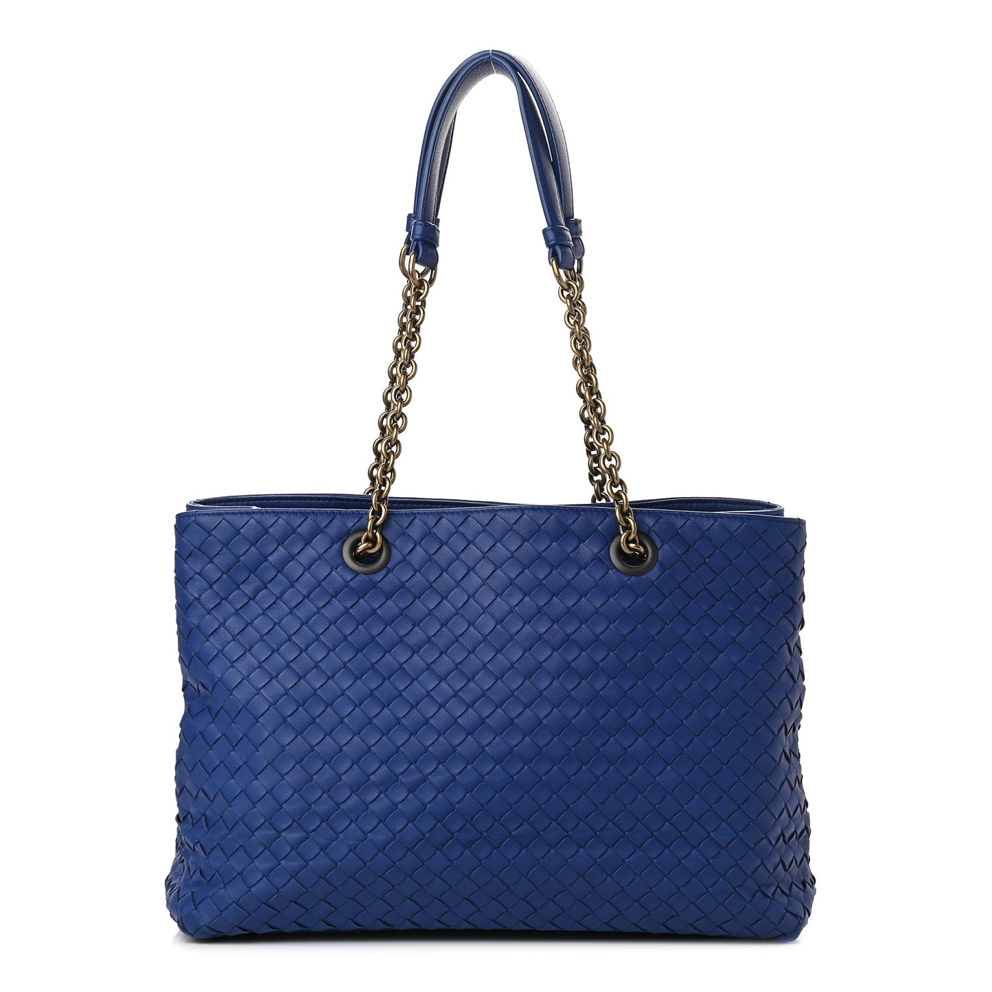 Nappa Intrecciato Medium Tote Cobalt