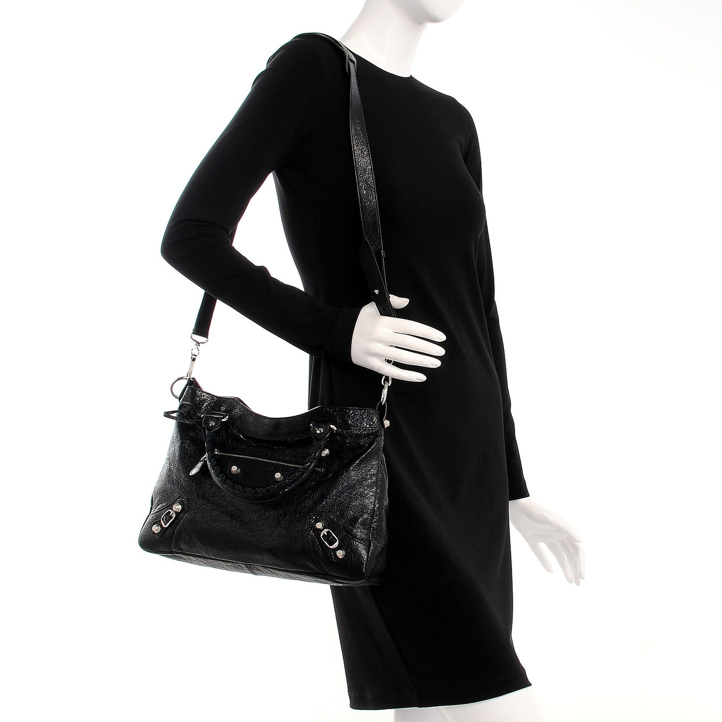 Agneau Giant 12 Silver Hardware Town Black