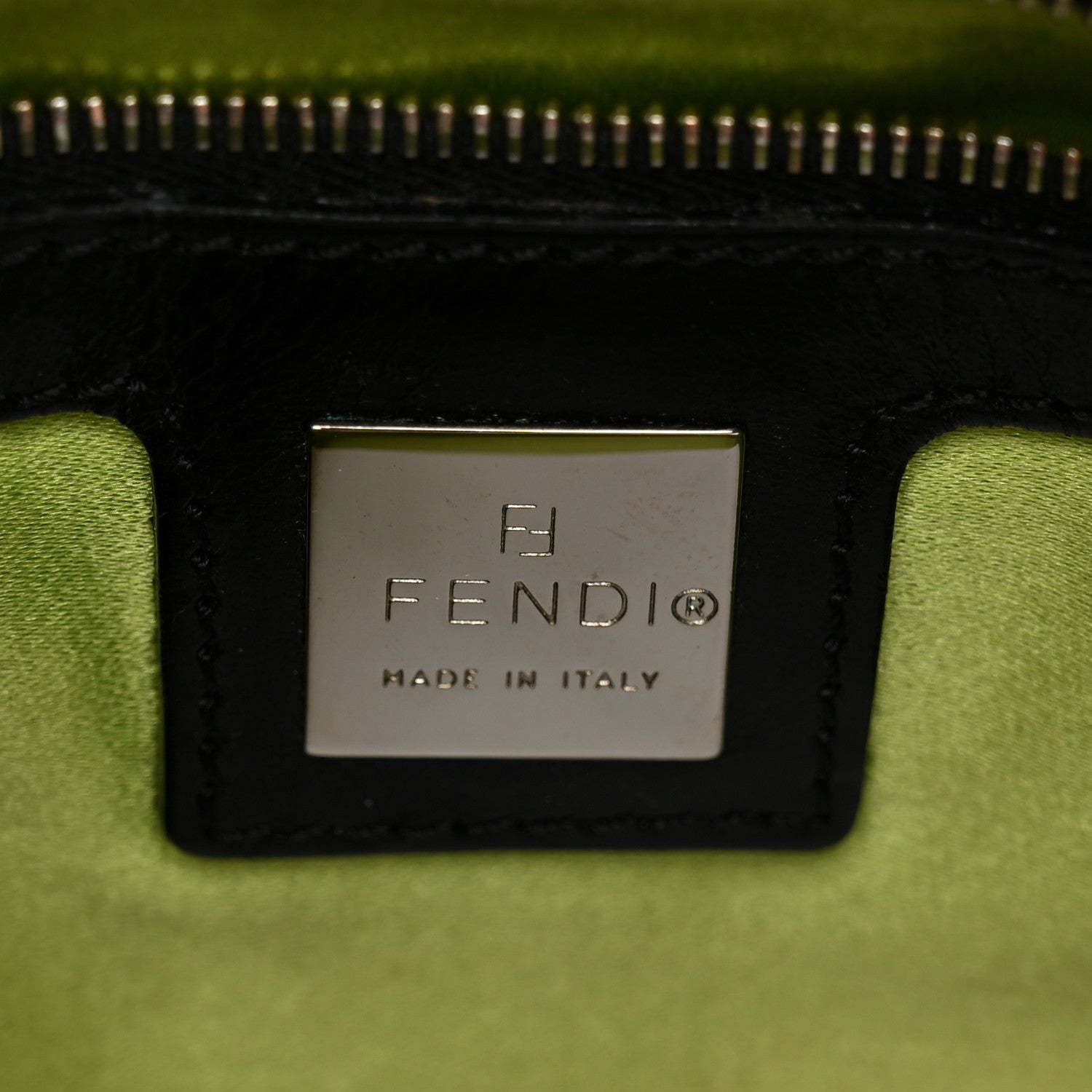 Fendi Canvas Beaded Baguette Black Multicolor 6 of 9