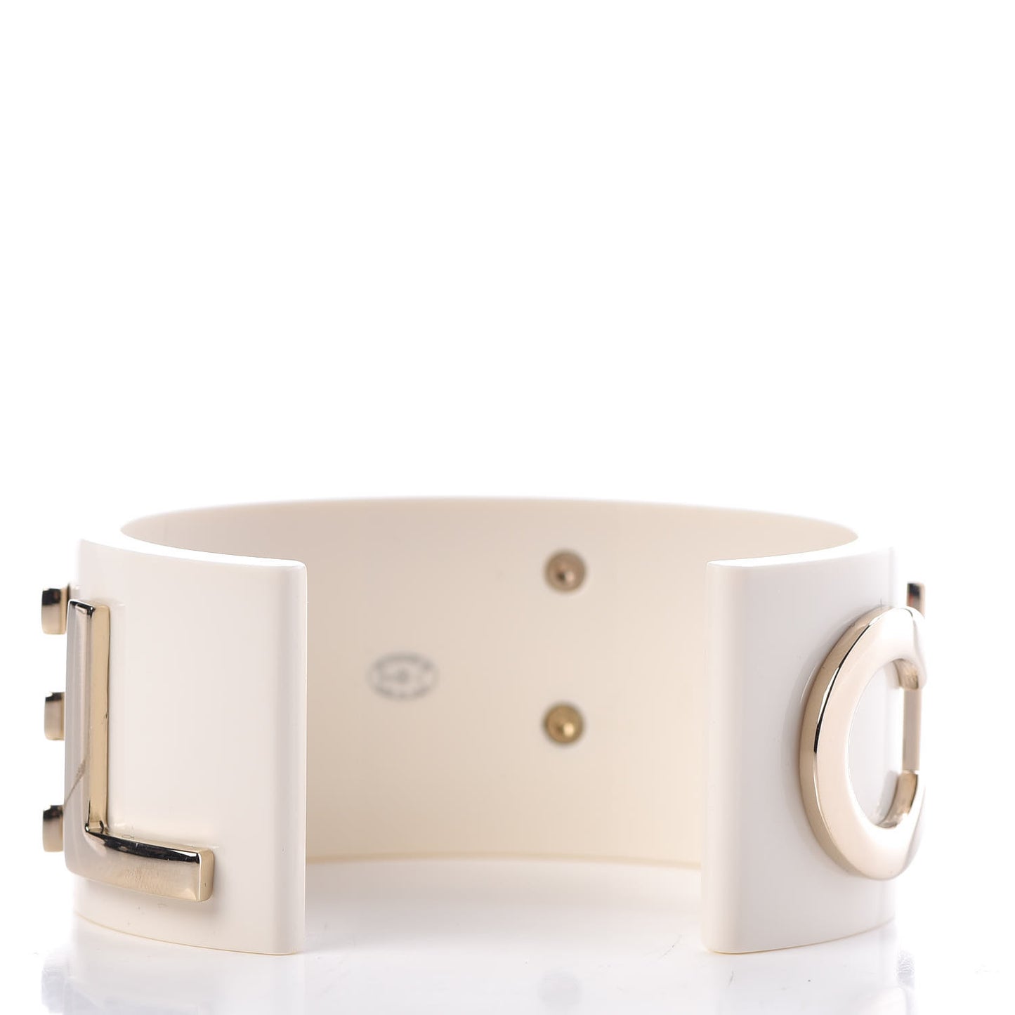 Resin Metal Cuff White