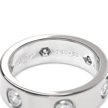 Cartier 18K White Gold 6 Diamond 5.5mm LOVE Ring 50 5.25 8 of 10