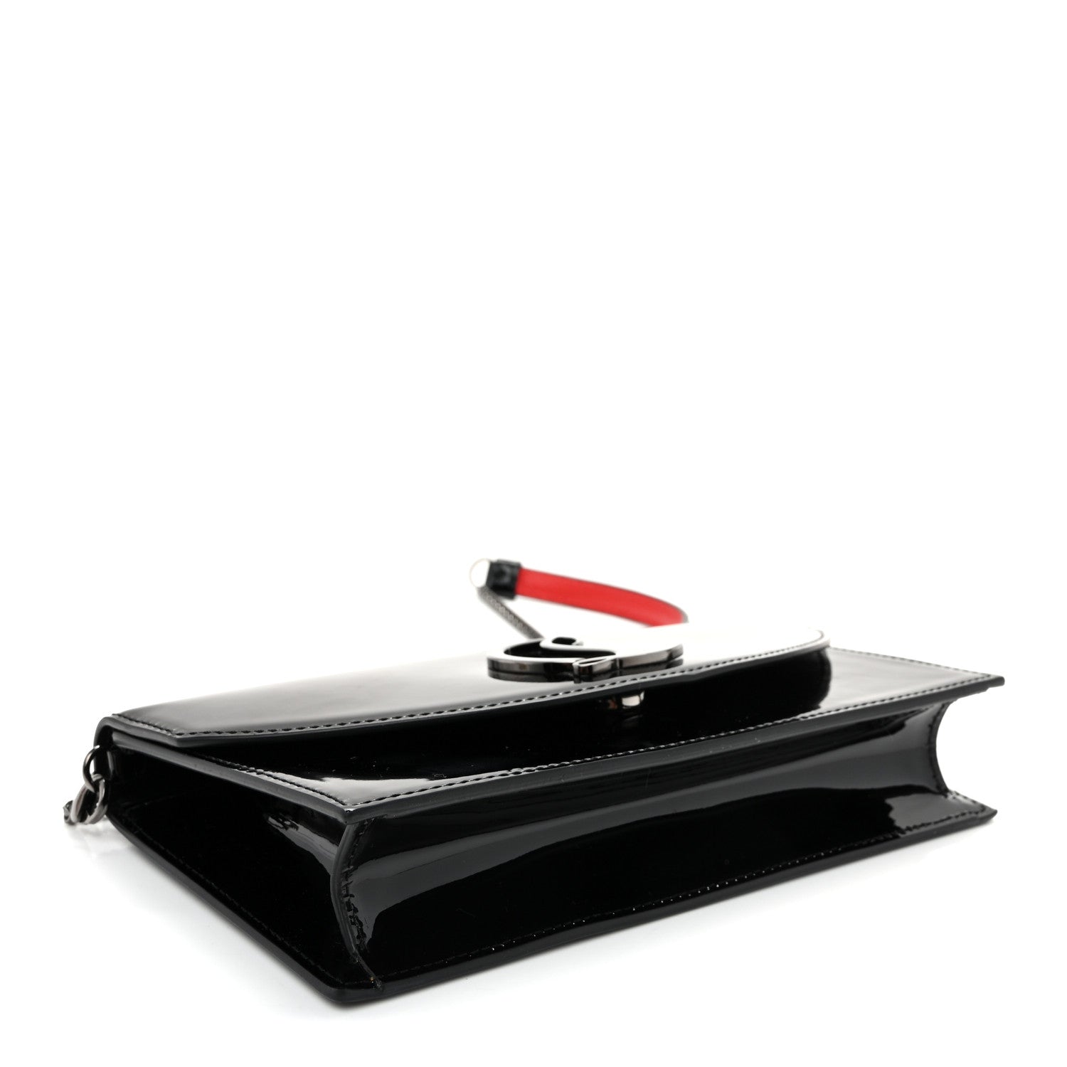 Christian Louboutin Patent Calfskin Loubi54 Crossbody Clutch Black 4 of 9