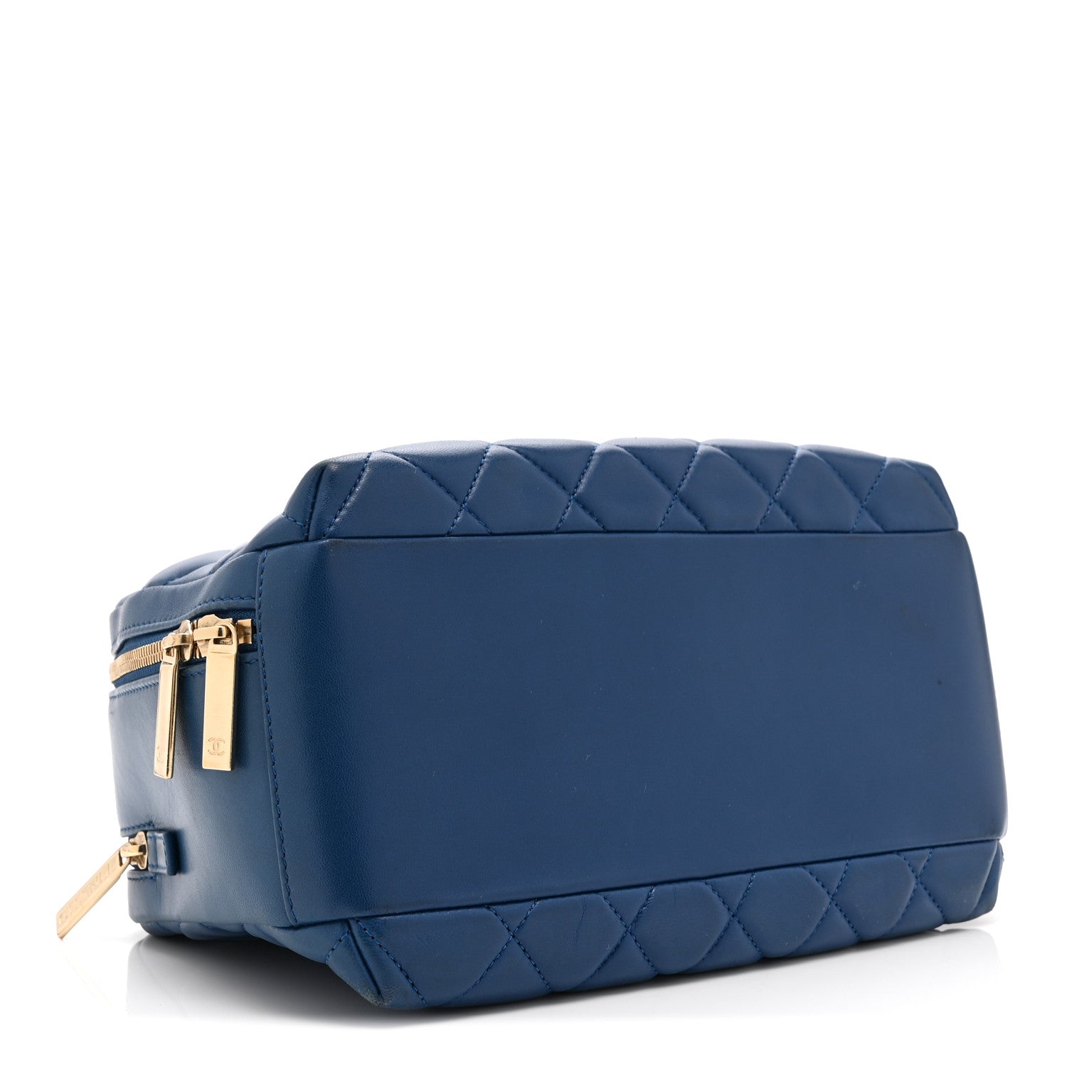 Chanel Lambskin Quilted Medium Trendy CC Bowling Bag Blue 4 of 11