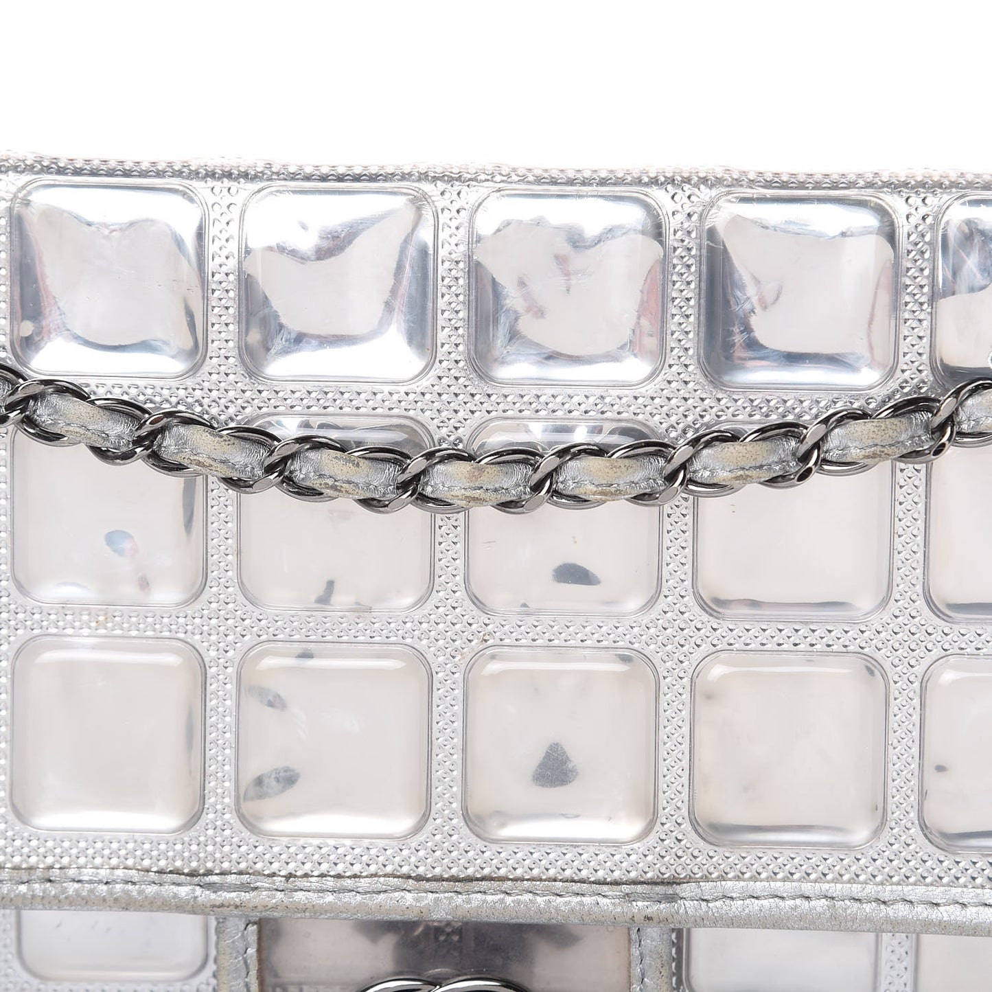 Vinyl Large Ice Cube Flap Silver
