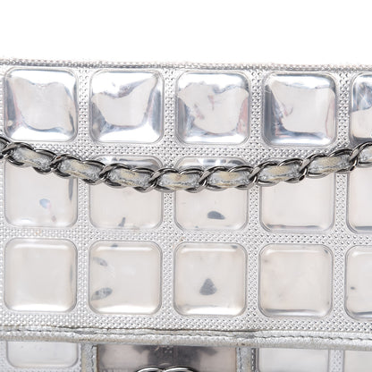 Chanel Vinyl Large Ice Cube Flap Silver 10 of 19