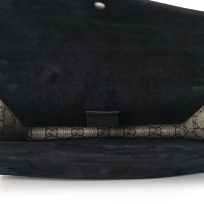 Gucci GG Supreme Monogram Suede Crystal Small Dionysus Shoulder Bag Beige Ebony Black 5 of 7
