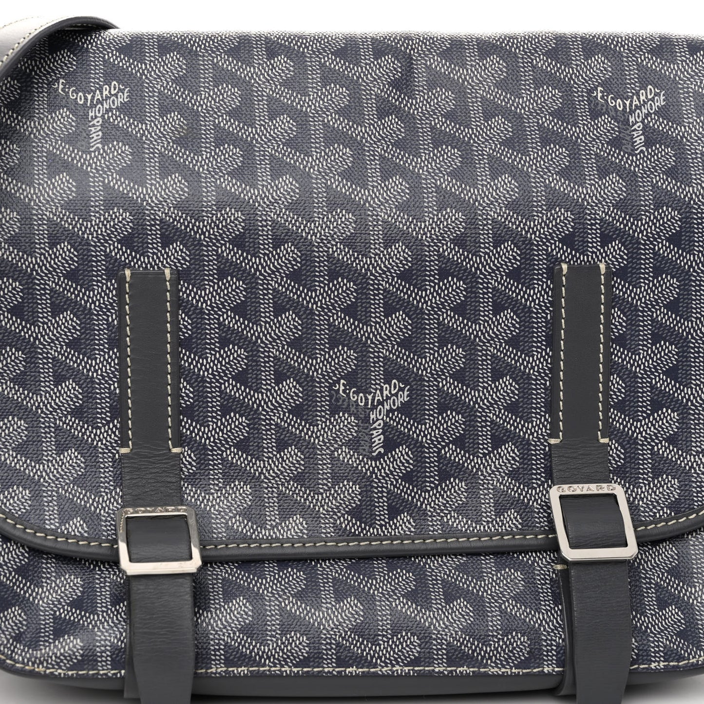 Goyardine Belvedere MM Messenger Bag Grey