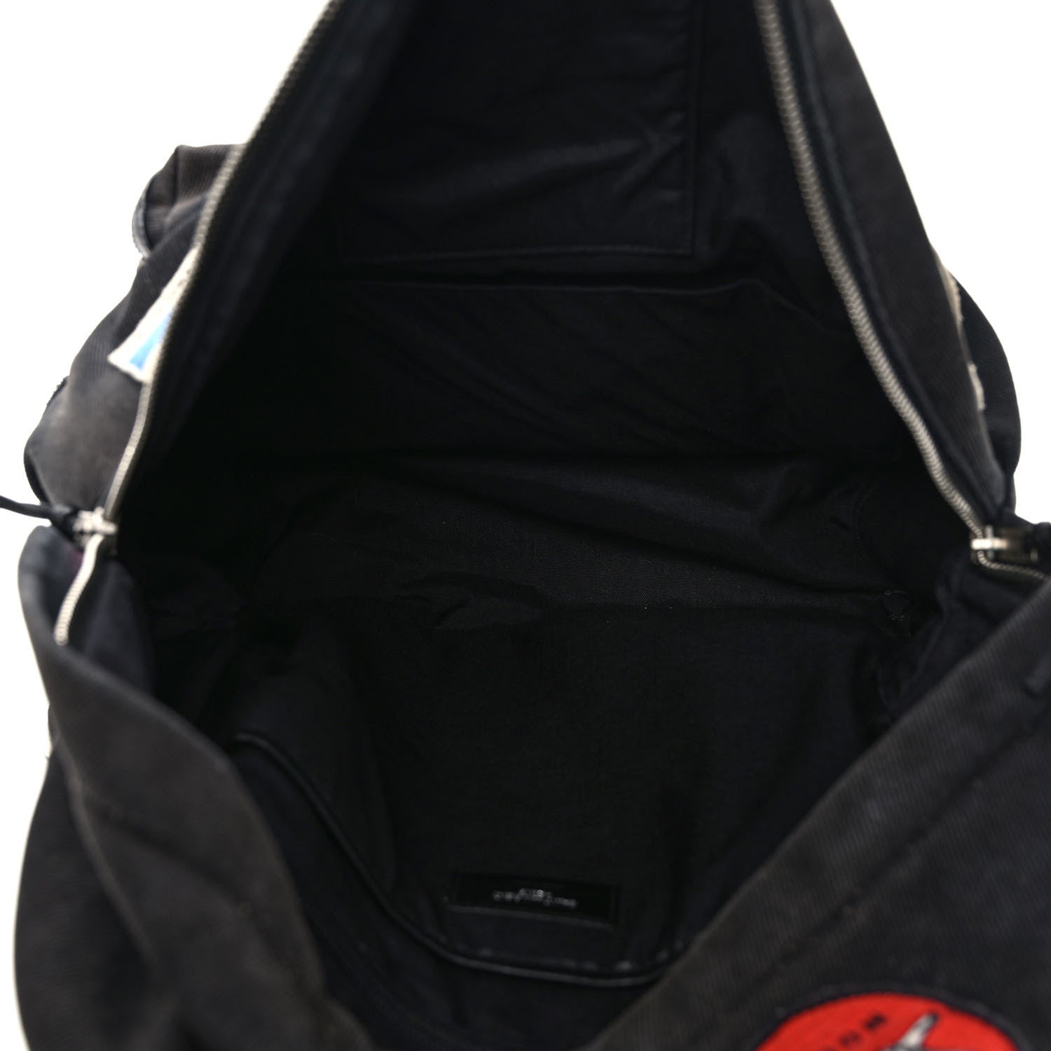 Saint Laurent Twill Patches City Backpack Black 5 of 12