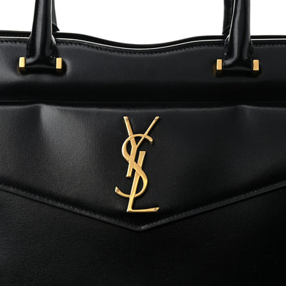 Saint Laurent Shiny Calfskin Medium Uptown Tote Black 10 of 12
