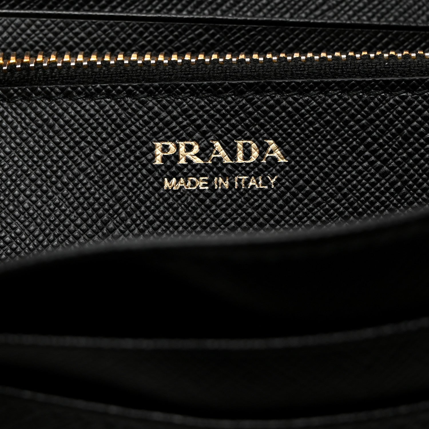 Prada Saffiano Metal Continental Flap Travel Wallet Black 7 of 8