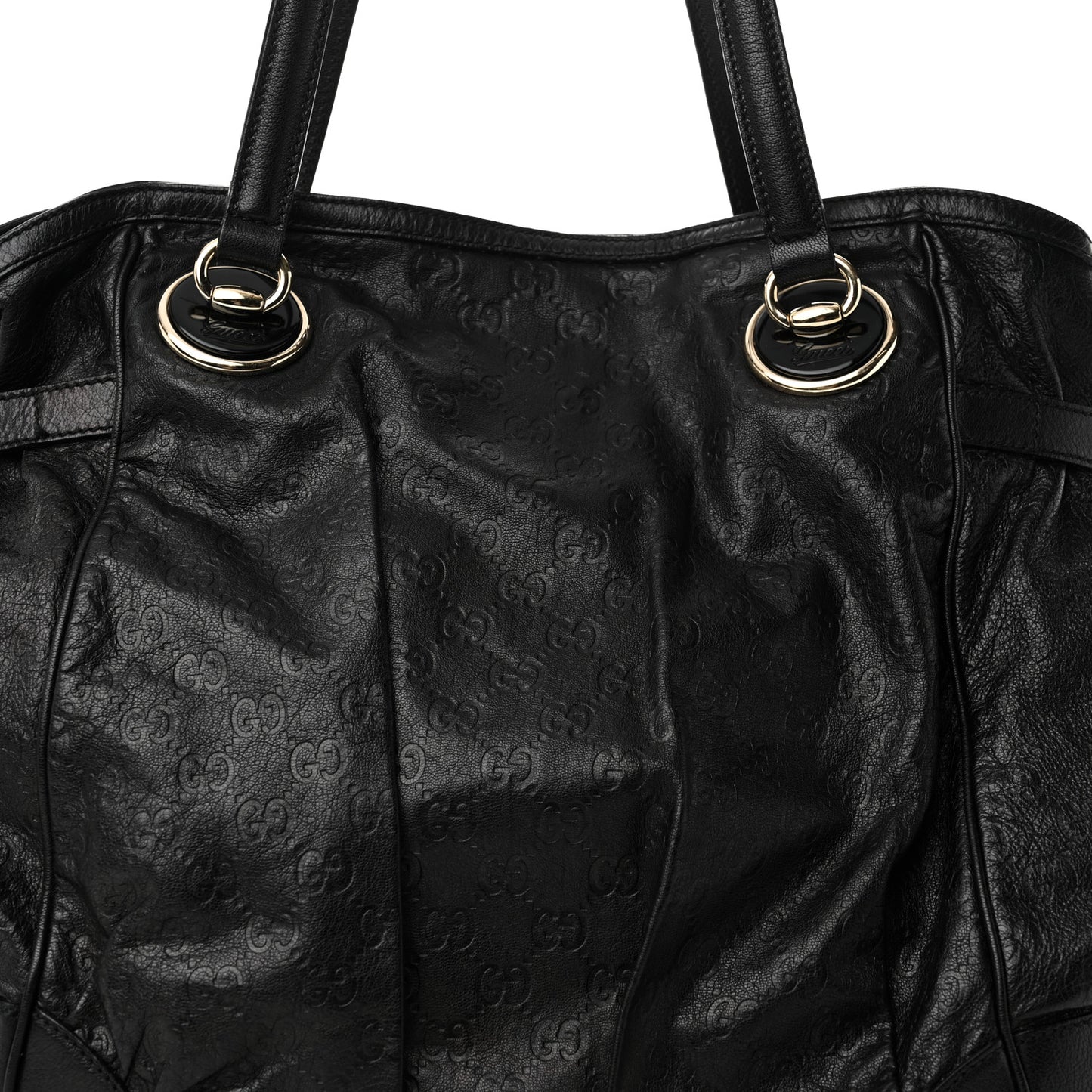Guccissima Large Full Moon Tote Black