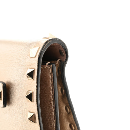 Valentino Garavani Metallic Nappa Rockstud Wristlet Clutch  Gold 9 of 12