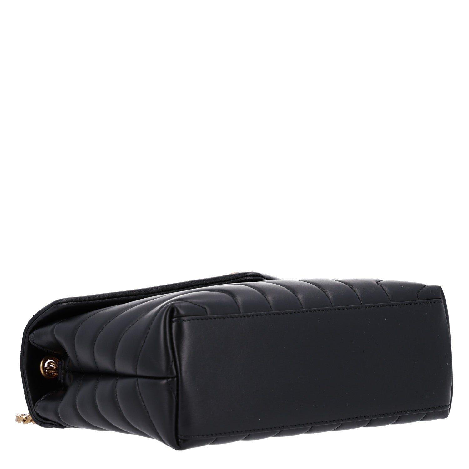 Saint Laurent Calfskin Y Quilted Monogram Small Loulou Chain Satchel Black 5 of 11