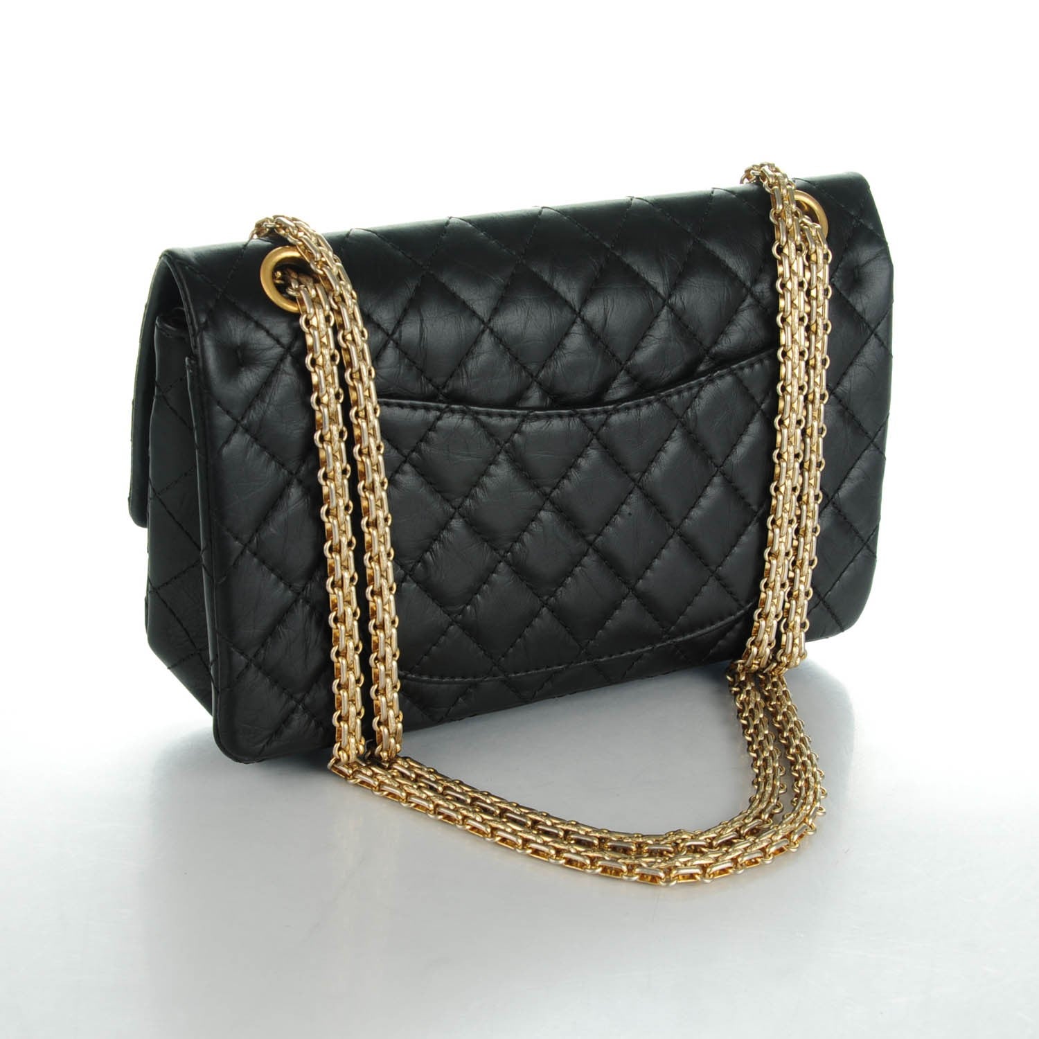 Chanel Aged Calfskin Quilted 2.55 Reissue 225 Flap Black 3 of 8