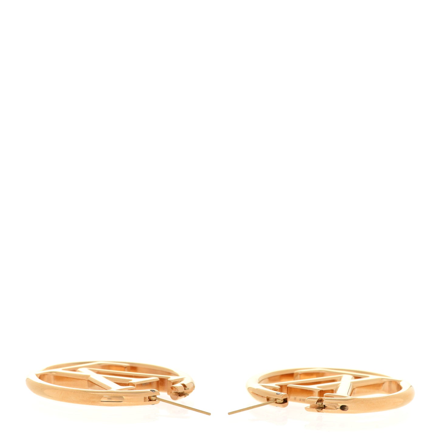 Metal Louise Hoop Earrings Gold