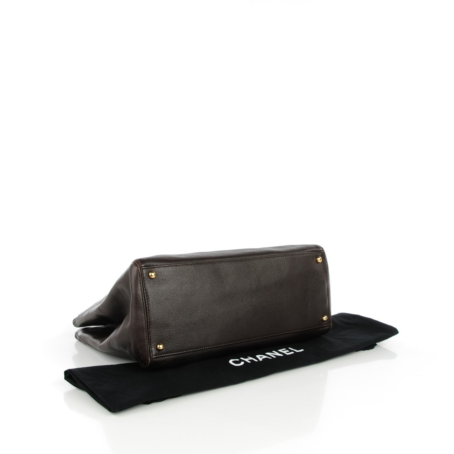 Calfskin Cerf Executive Shopper Tote Brown