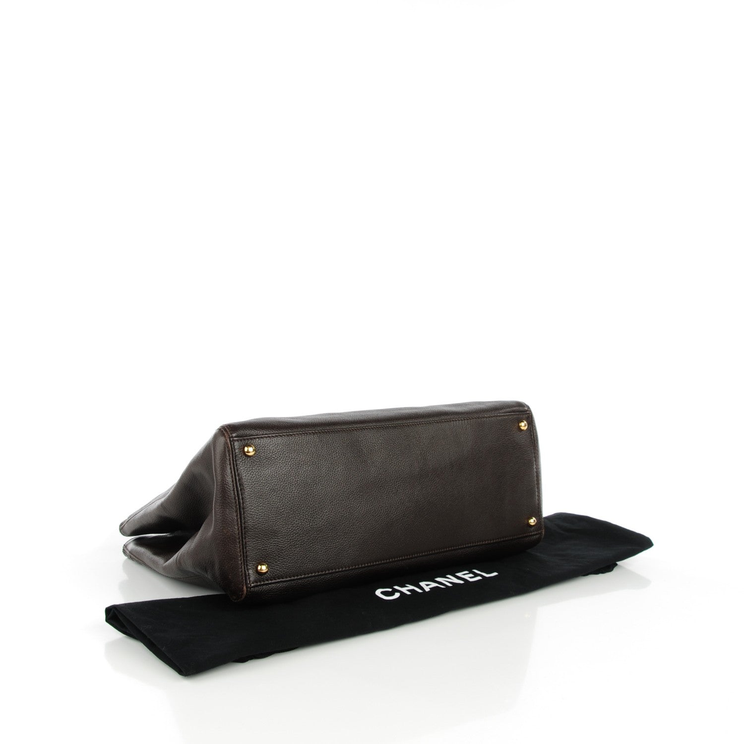 Chanel Calfskin Cerf Executive Shopper Tote Brown 8 of 13