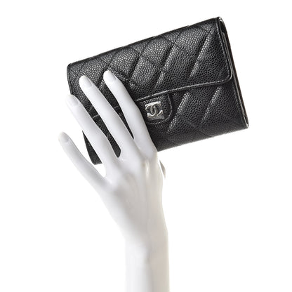 Chanel Caviar Quilted Medium Flap Wallet Black 2 of 9
