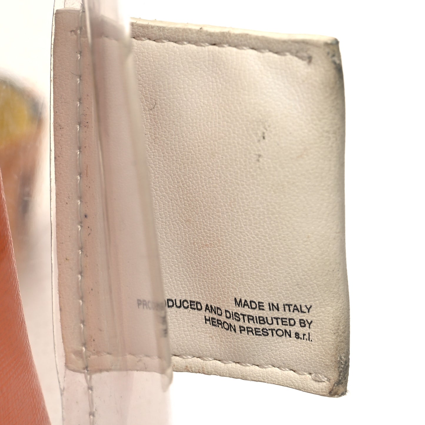 X Heron Preston PVC Transparent Crossbody Bag Orange White