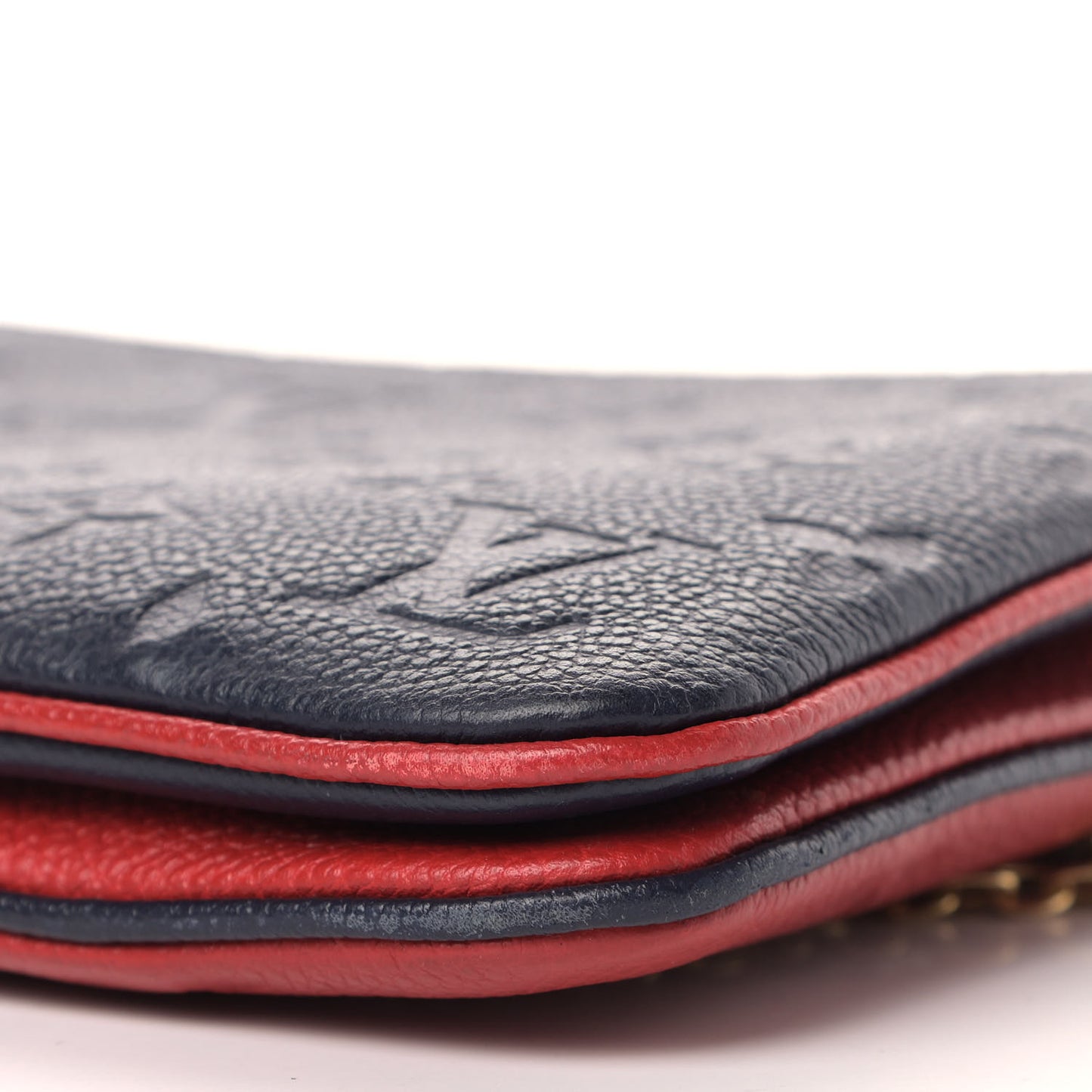 Empreinte Double Zip Pochette Marine Rouge