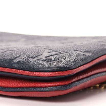 Louis Vuitton Empreinte Double Zip Pochette Marine Rouge 10 of 11