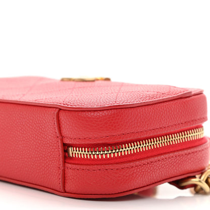Chanel Grained Calfskin Quilted Waist Bag Red 9 of 9