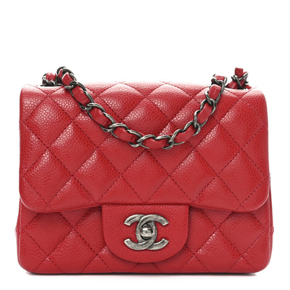 Chanel Caviar Quilted Mini Square Flap Red 1 of 11