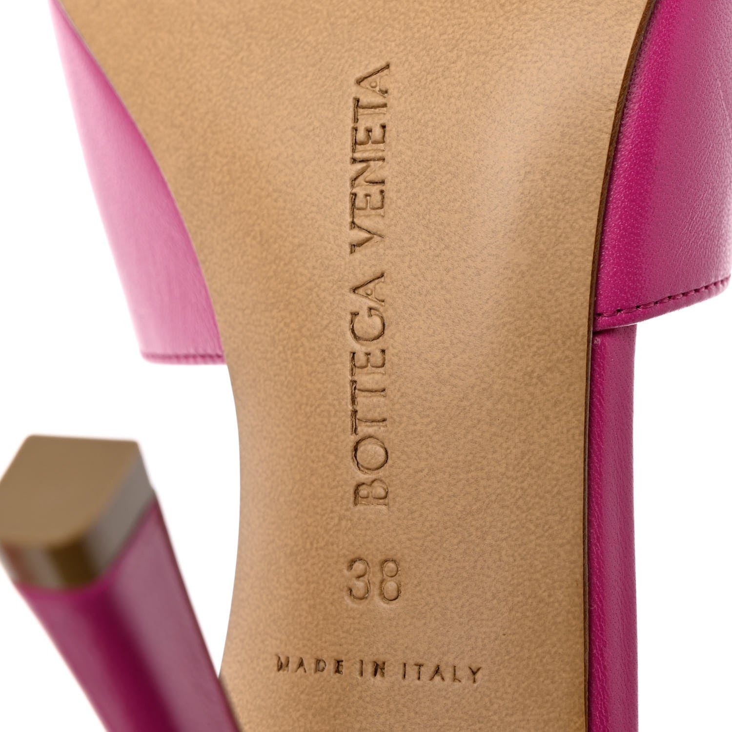 Bottega Veneta Lambskin Stretch Mule Sandals 38 Hollyhock 7 of 8