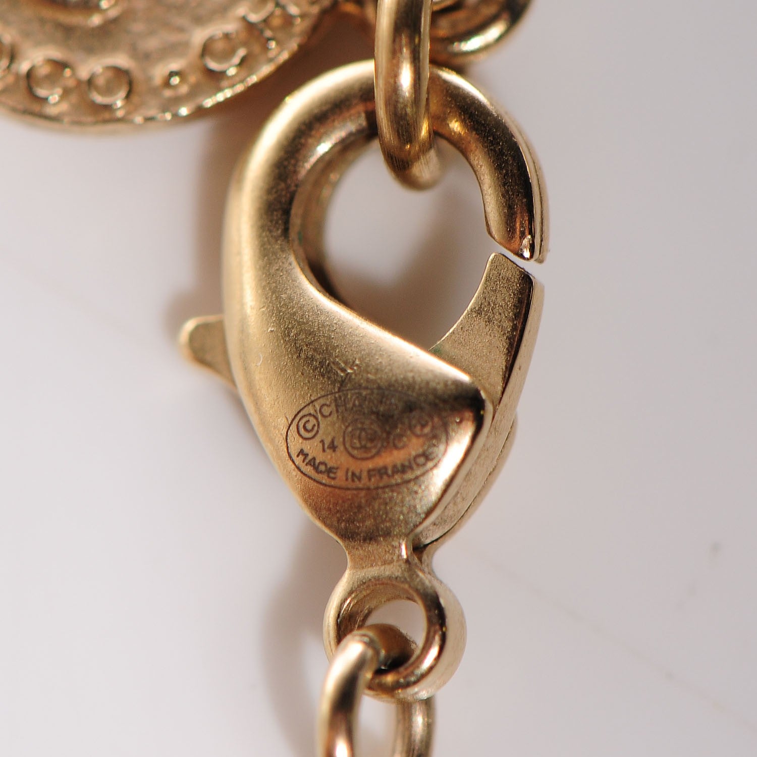 Chanel Pearl CC Pendant Necklace Gold 5 of 6