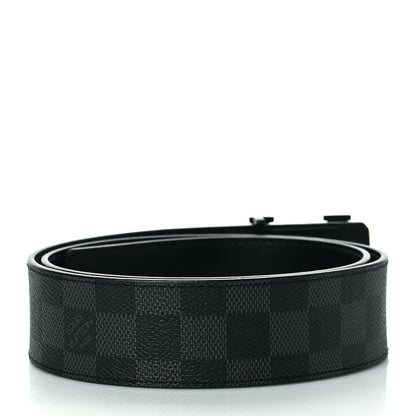 Louis Vuitton Damier Graphite 40mm LV Initiales Belt 85 34 3 of 8