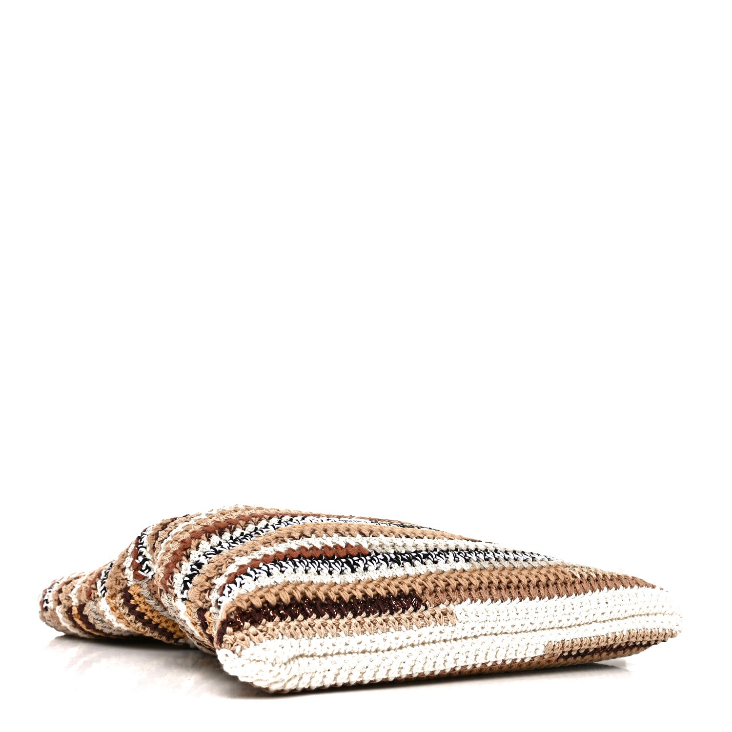 Miu Miu Cotton Crochet Stripe Vertical Tote Bag Naturale 3 of 8