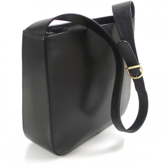 SalavatoreFerragamoLeatherShoulderBagBlack
