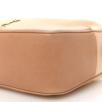 Saint Laurent Canvas Calfskin Camera Supple Bag Avorio Vintage Brown 10 of 10