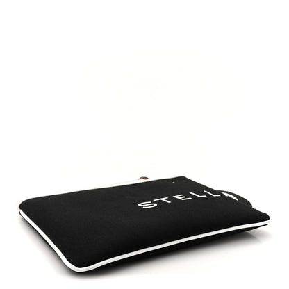 Stella McCartney Bananatex Fabric Logo Clutch Black White 4 of 7