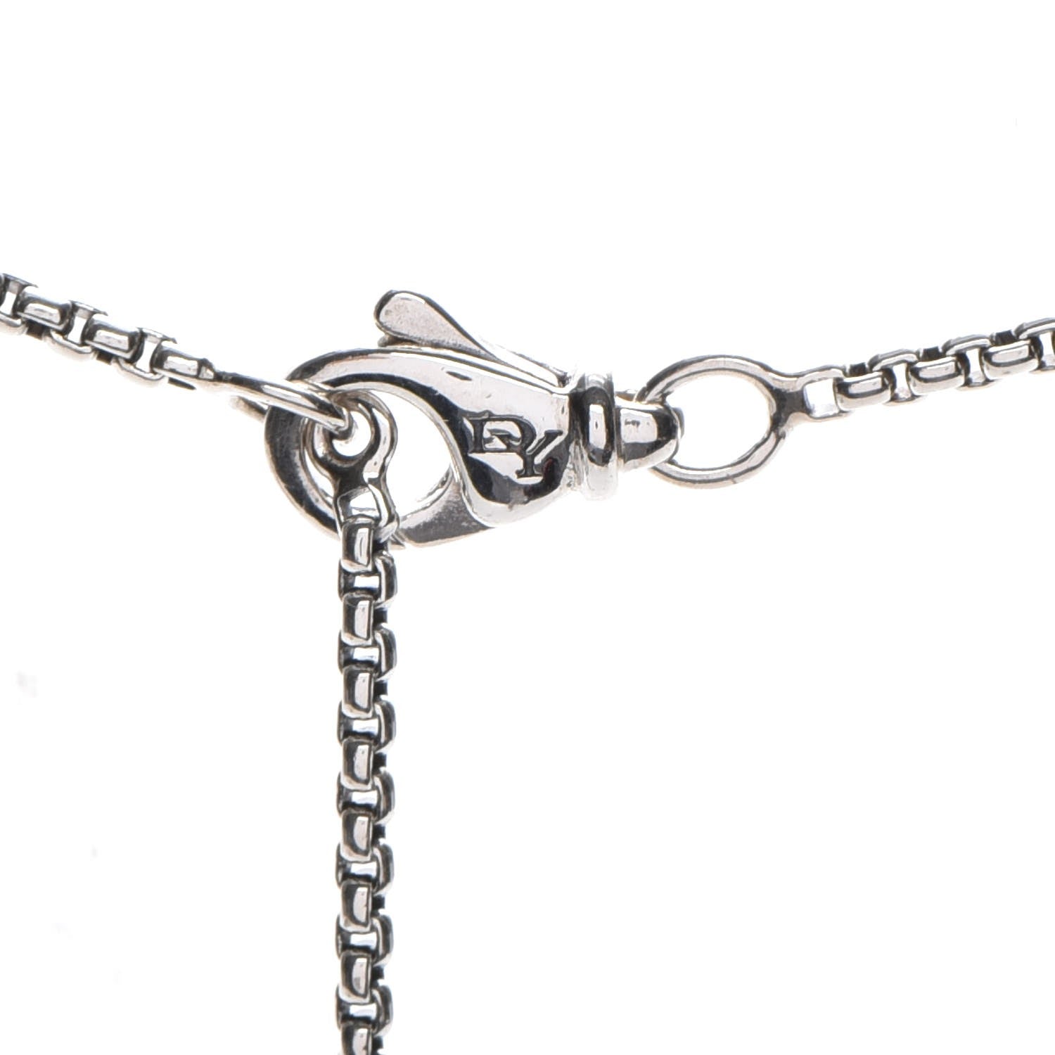 David Yurman Sterling Silver Diamond 10mm Labyrinth Pendant Necklace 6 of 6