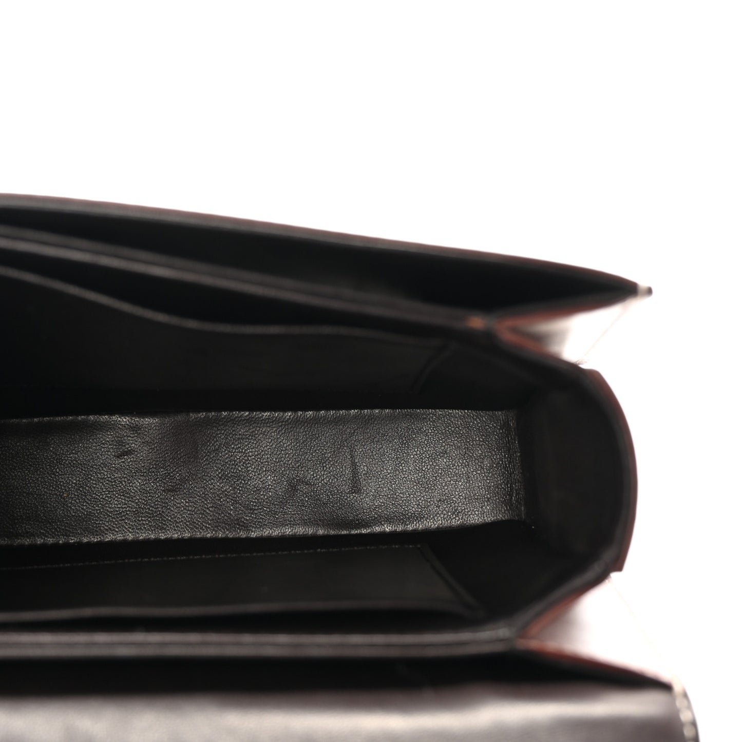 Polished Saddle Calfskin The Sofia 8.75 Crossbody Cherry Wood