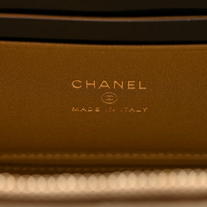 Chanel Metallic Lambskin Quilted Small CC Dynasty Vanity Case With Chain Gold 6 of 10