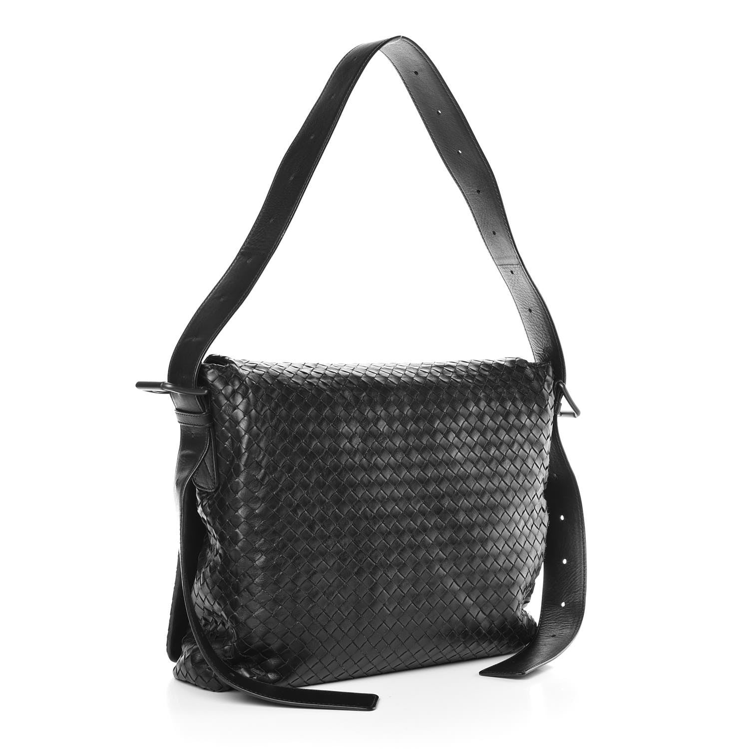 Bottega Veneta Nappa Intrecciato Messenger Bag Black 3 of 10