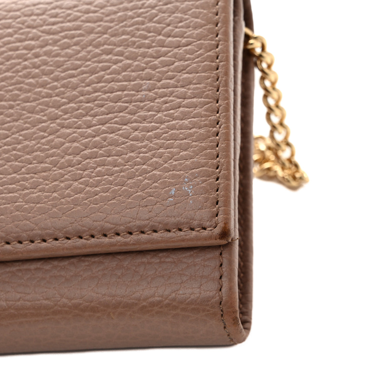 Gucci Dollar Calfskin Petite GG Marmont Wallet Chain Bag Porcelain Rose 14 of 15
