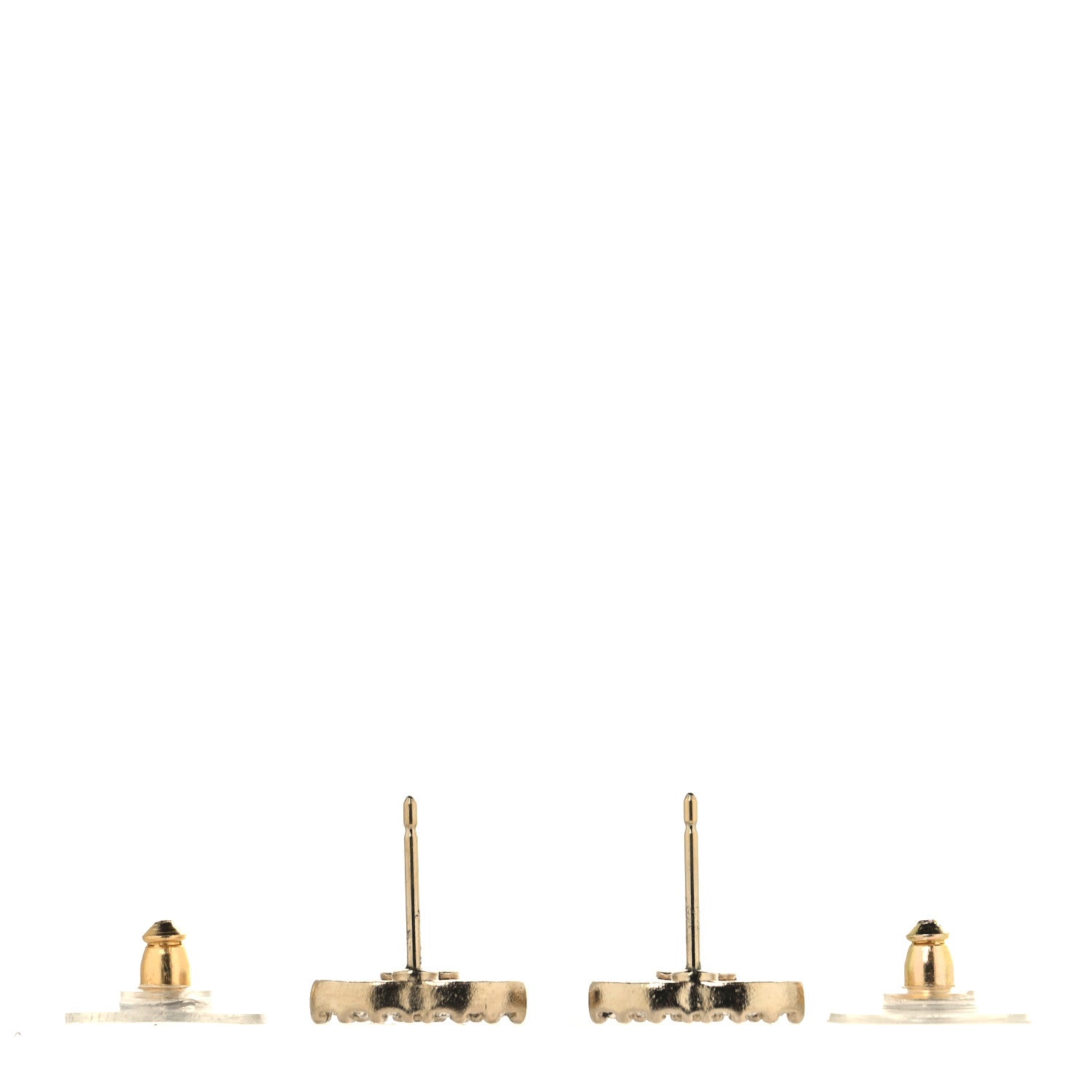 Chanel Crystal CC Earrings Gold 3 of 5