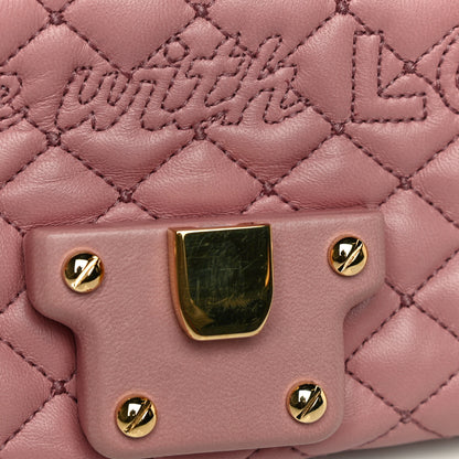 Dolce & Gabbana Lambskin Watersnake Embellished Lucia Shoulder Bag Rosa 8 of 15