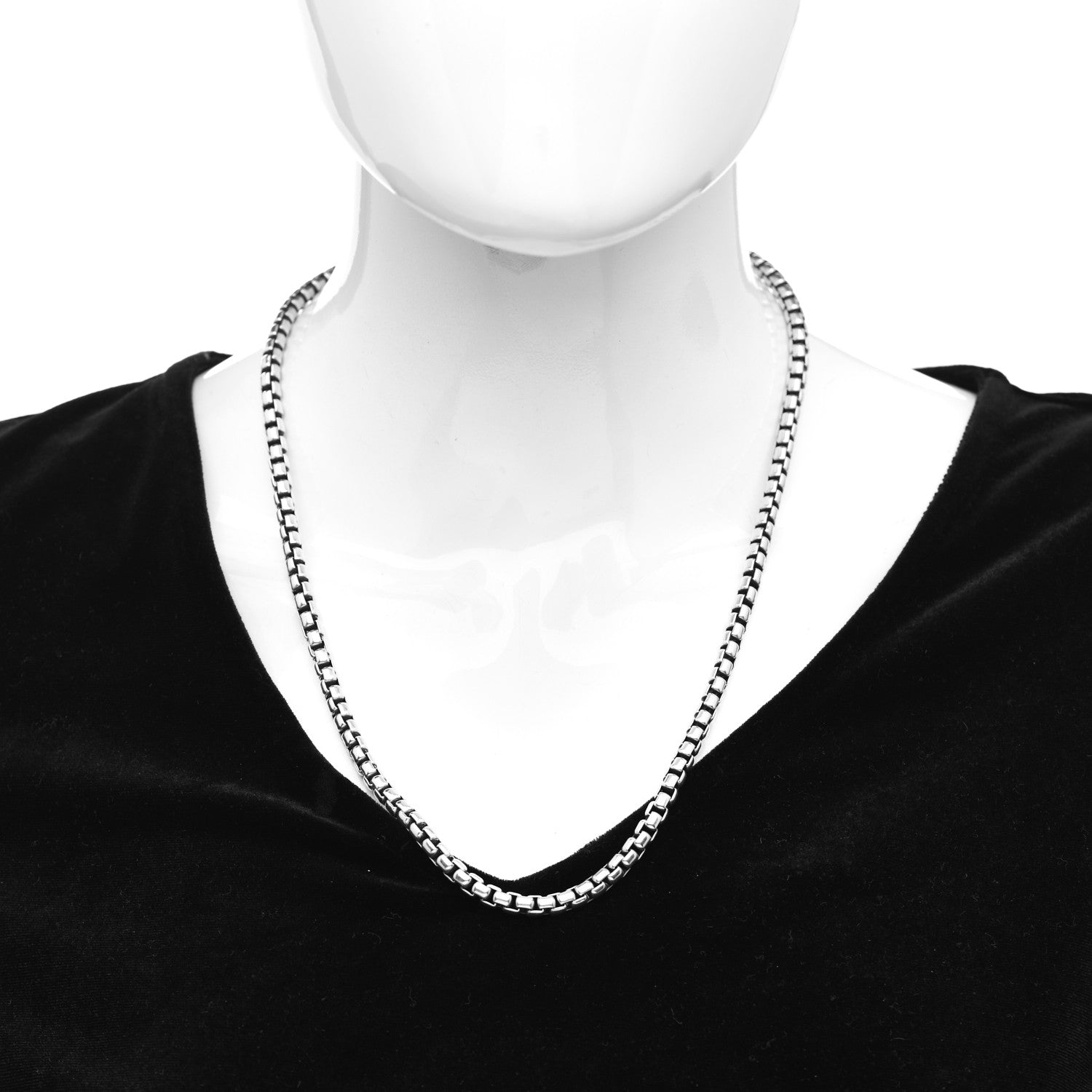 David Yurman Sterling Silver 5mm Box Chain Necklace 22" 2 of 4