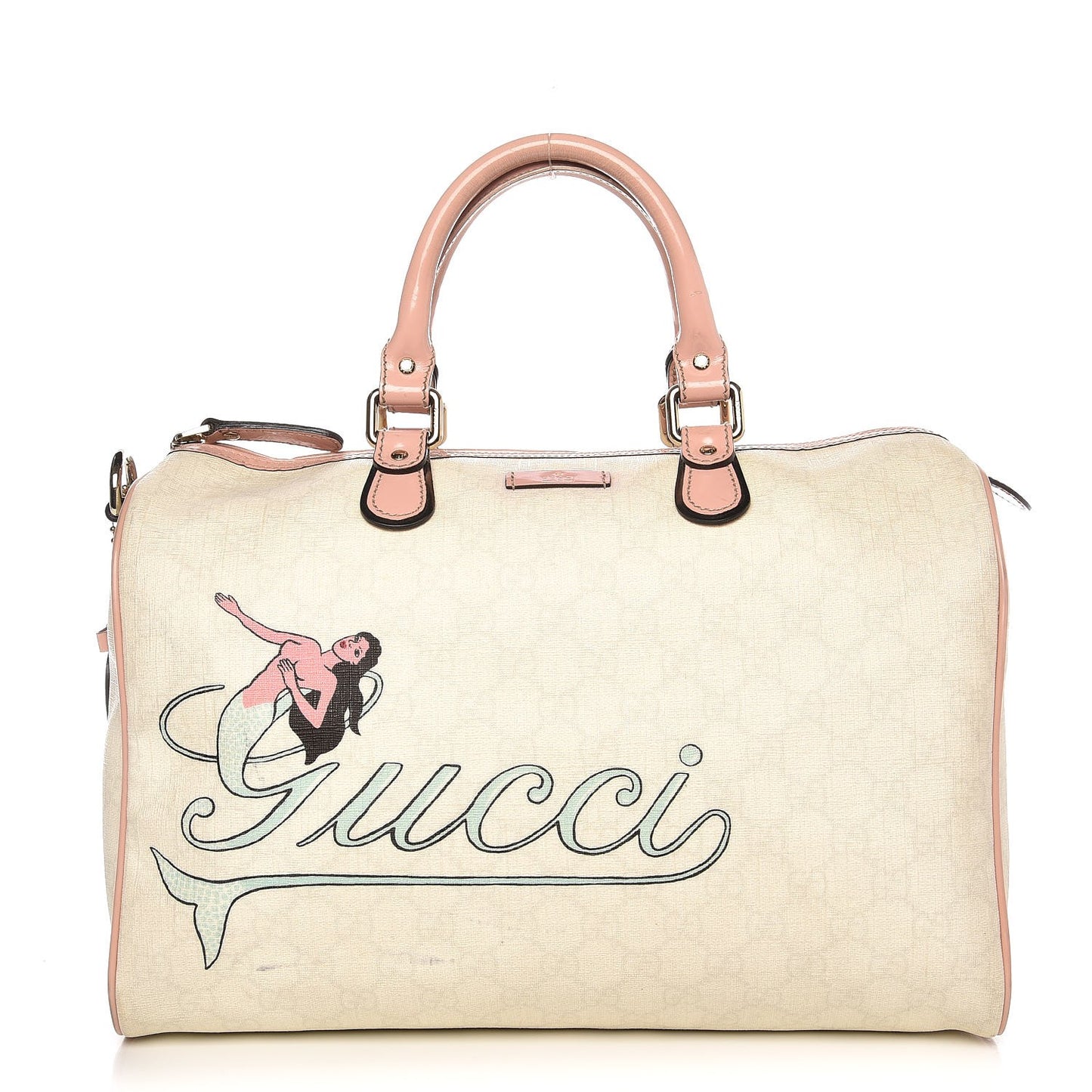 GG Plus Monogram Mermaid Medium Joy Boston Off White