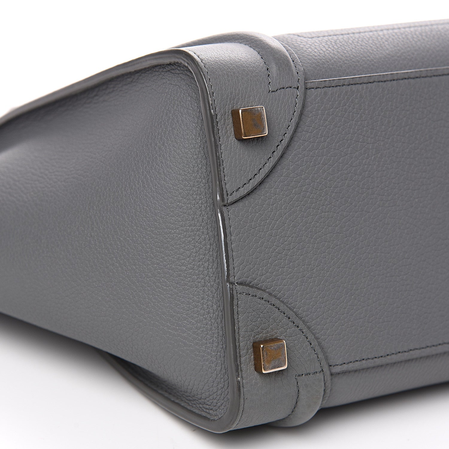 Celine Baby Drummed Calfskin Micro Luggage Kohl 7 of 8