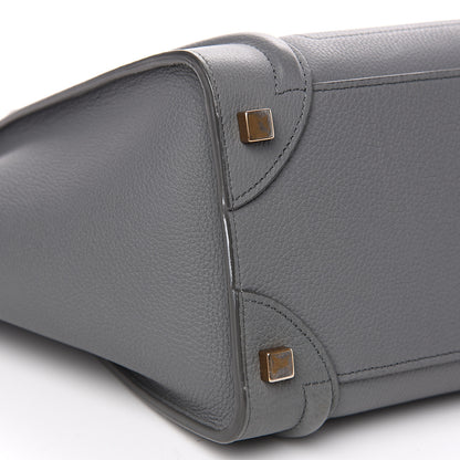 Celine Baby Drummed Calfskin Micro Luggage Kohl 7 of 8